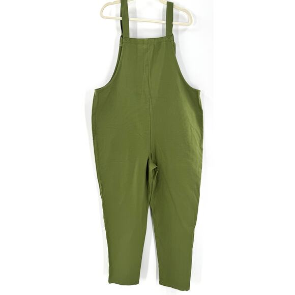 Lucy & Yak Olive Green Dungarees Cotton Twill Overalls Jumpsuit 12 Large XL NWT - Picture 2 of 8